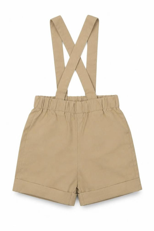 Front view of SHEIN Baby Beige Polyester Cropped Trousers, size 12, Months