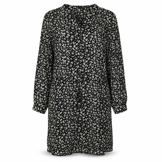 Front view of Atmosphere women’s multicoloured floral polyester a-line, size UK 14, round neck button