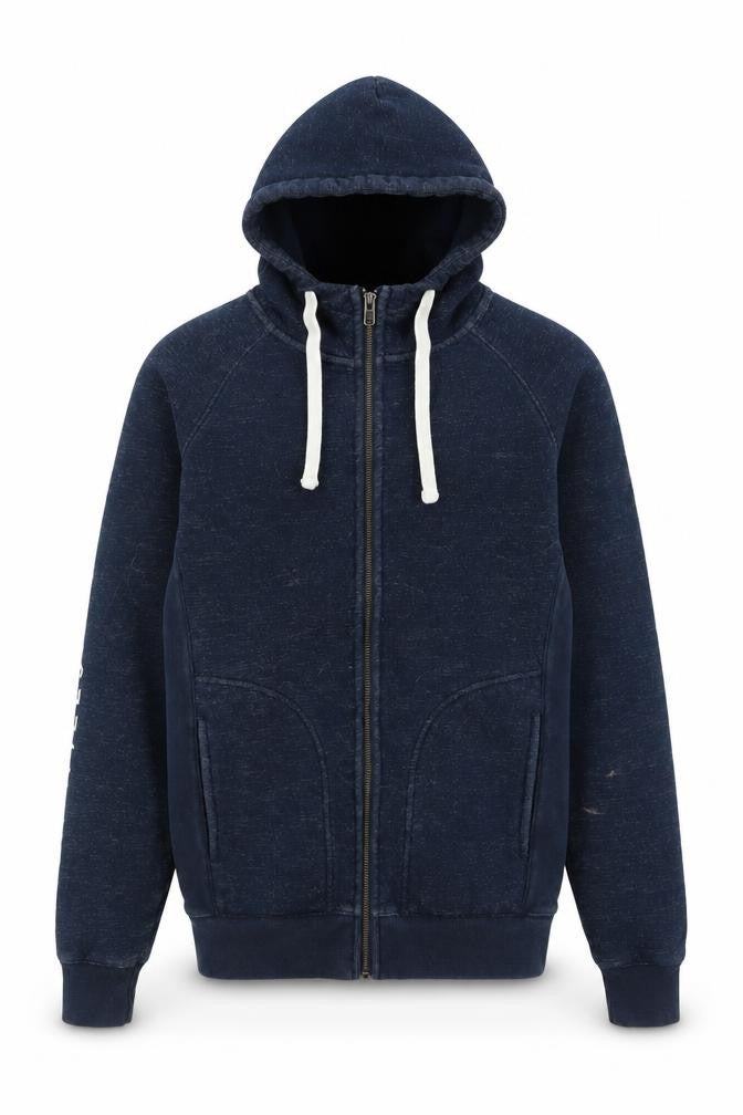 Jack Wills Mens Blue Cotton Full Zip Hoodie Size XS