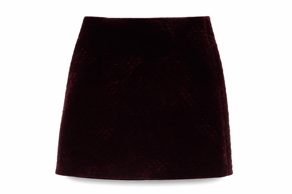 New Look Womens Purple Argyle/Diamond Polyester A-Line Skirt Size 6   Zip