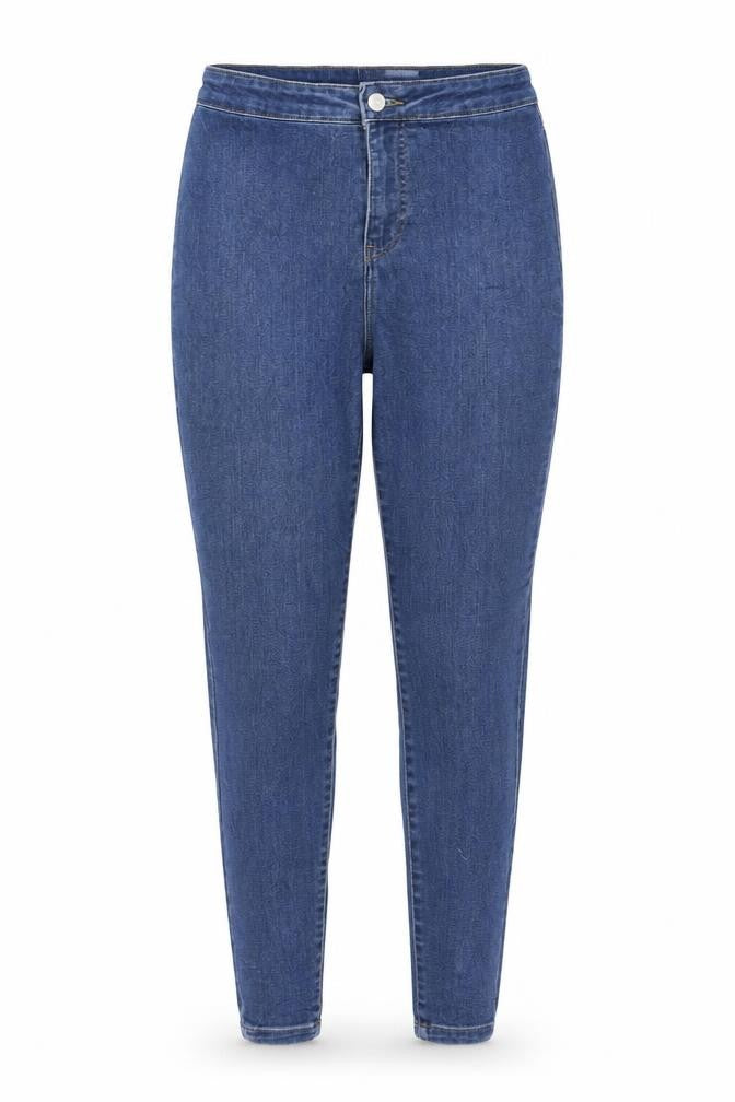 New London Womens Blue  Cotton Skinny Jeans Size 12 L28 in Regular Zip