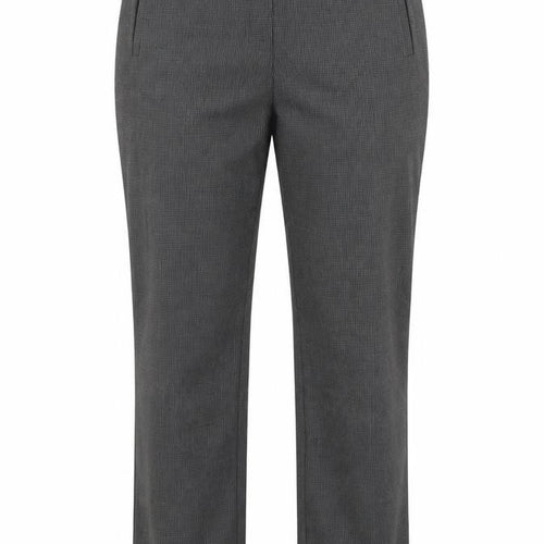 Marks and Spencer Womens Grey Houndstooth Polyester Trousers  Size 10 L30 in Slim