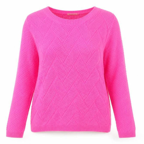 BASSINI Womens Pink Boat Neck  Acrylic Pullover Jumper Size L