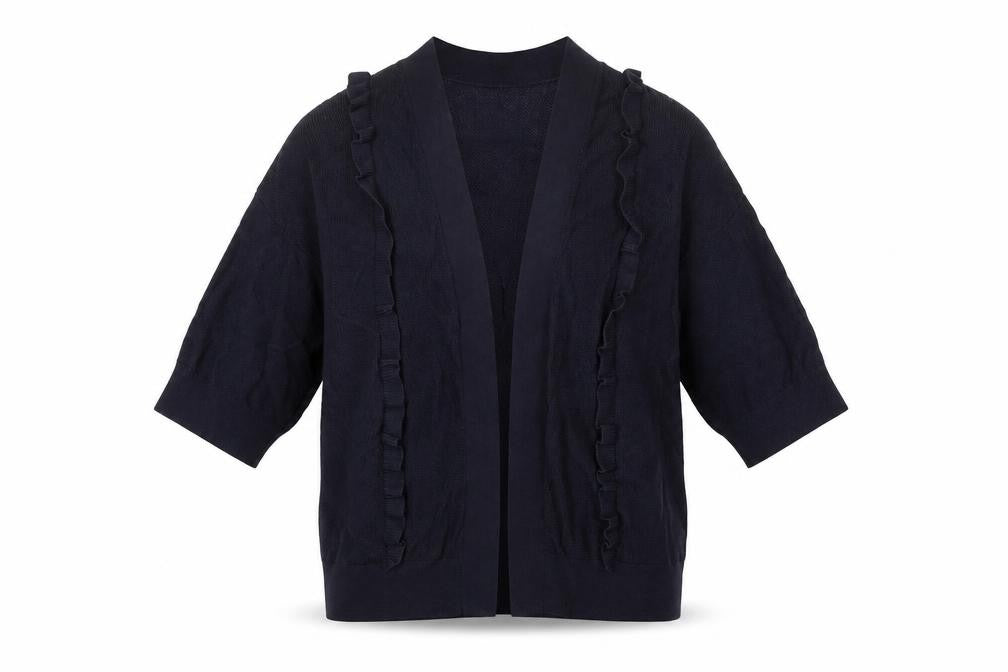 Per Una Womens Blue V-Neck  Viscose Cardigan Jumper Size 12
