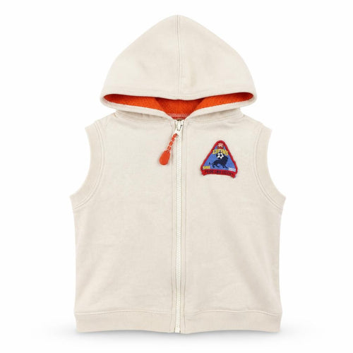 Gap Boys Beige  Cotton Vest Hoodie Size 3 Years  Zip - Football