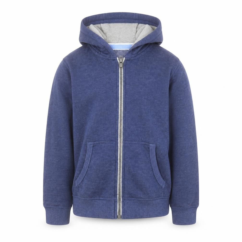Dunnes Boys Blue  Cotton Full Zip Hoodie Size S  Zip