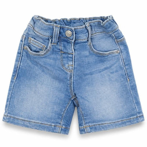 Matalan Girls Blue  Cotton Cropped Jeans Size 9-12 Months  Button