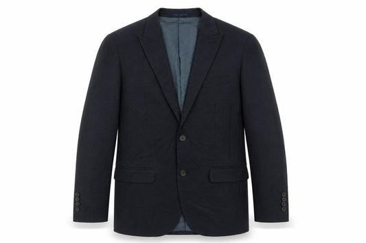Front view of Next men’s blue polyester jacket suit jacket, size 40