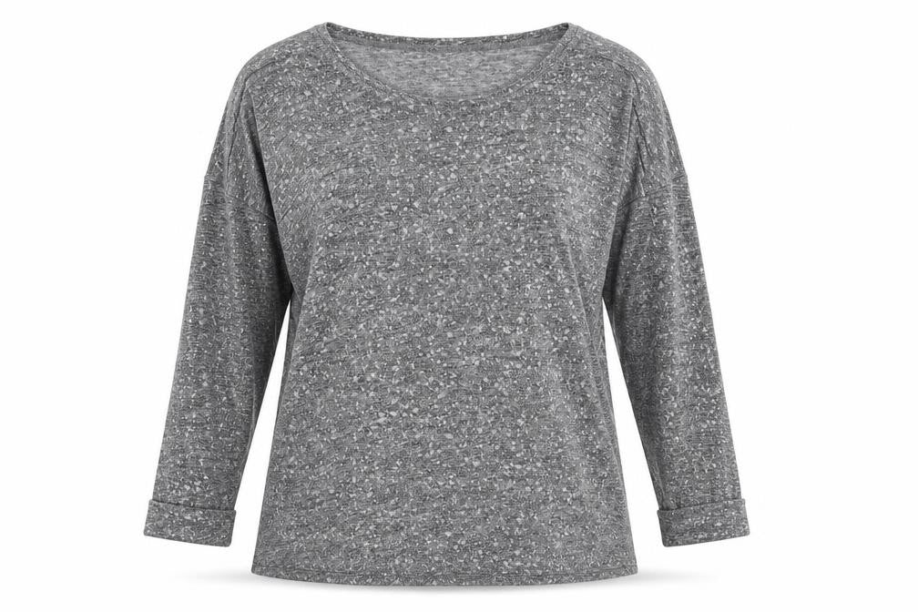 Front view of Wallis women’s silver polyester pullover sweatshirt, size M, pullover
