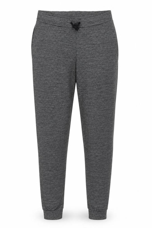 Front view of F&F women’s grey polyester compression leggings, size UK 6, 30-inch leg regular pullover