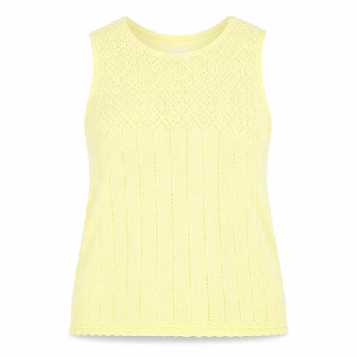 Daxon Womens Yellow  Acrylic  Tank Size 18 Round Neck