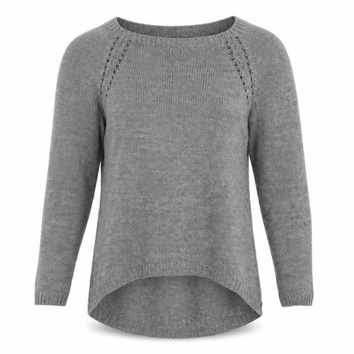 Made in Italy Womens Grey Boat Neck  Acrylic Pullover Jumper Size S
