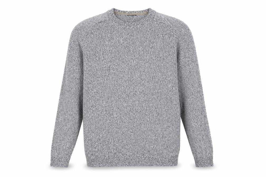 Front view of Boston Crew men’s blue round neck cotton jumper, size 2XL