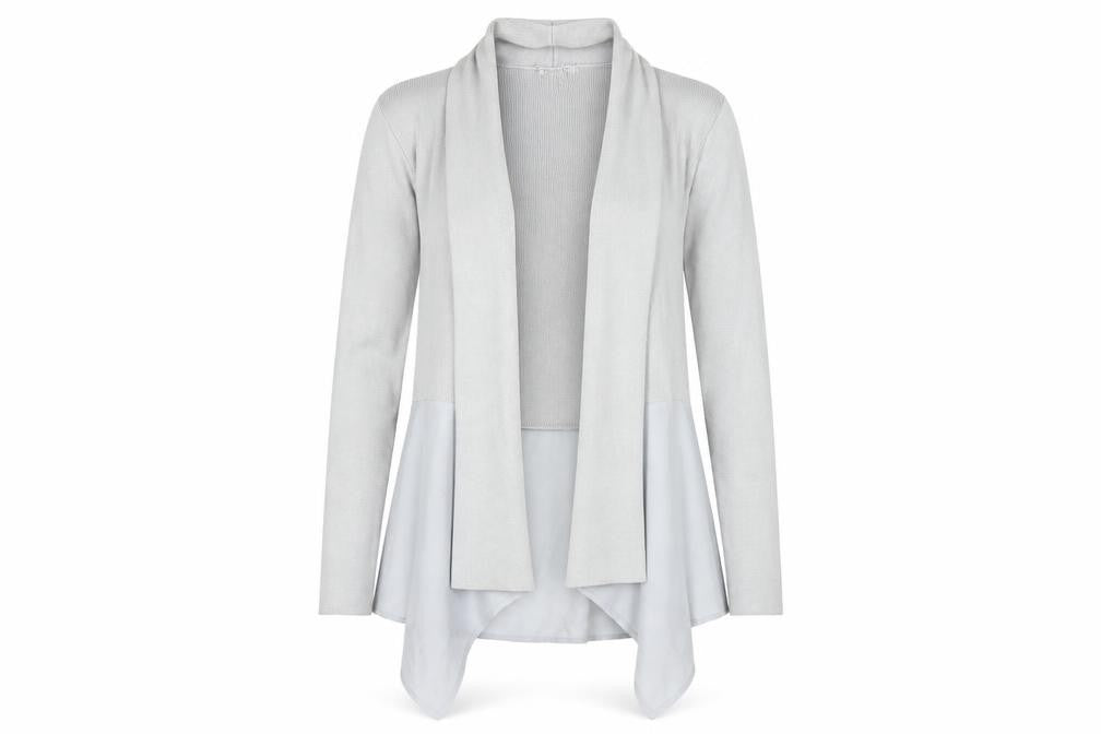 Marks and Spencer Womens Grey Collared  Acrylic Cardigan Jumper Size 10