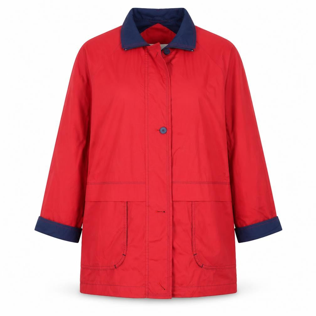 Front view of Klass women’s red jacket, size M, zip