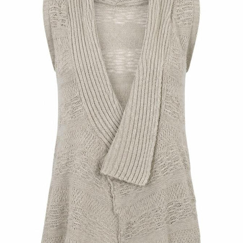 Evie Womens Beige V-Neck  Cotton Cardigan Jumper Size 10