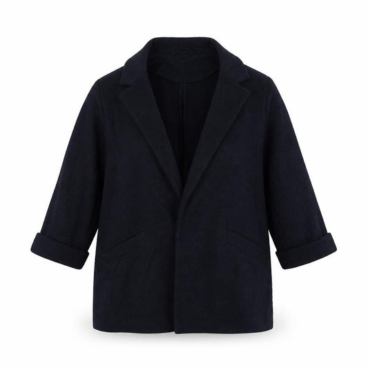 Front view of New Look women’s blue jacket blazer, size UK 10