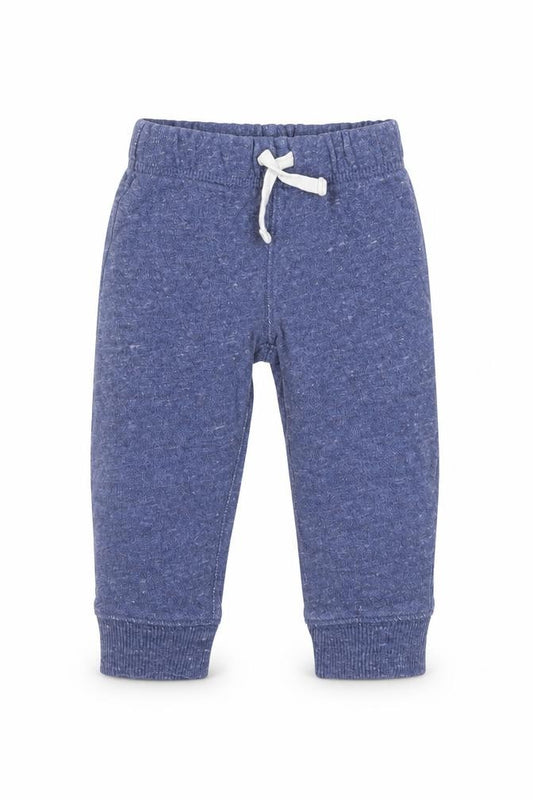 Front view of Carters Baby Blue 100% Cotton Jogger Trousers, size 12, Months Pullover