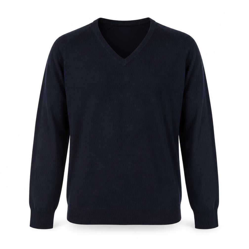Greenwoods Mens Blue V-Neck  Acrylic Pullover Jumper Size XL