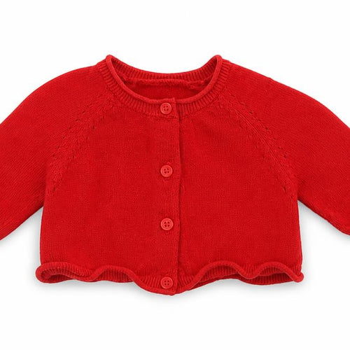 Gap Girls Red  Cotton Cardigan Jumper Size 0-3 Months  Button