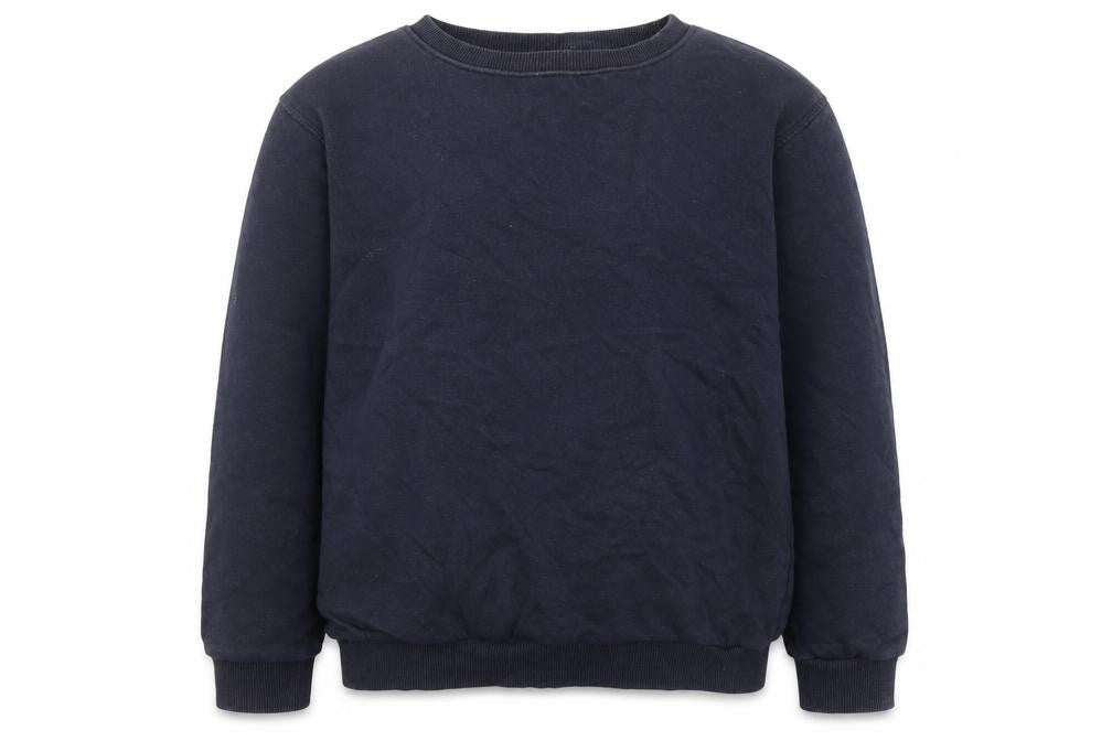 Front view of F&F boys’ blue cotton pullover sweatshirt, size 9-10, years pullover
