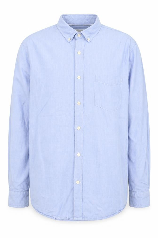 Label of Graded Goods Mens Blue  Cotton  Button-Up Size XL Collared Button