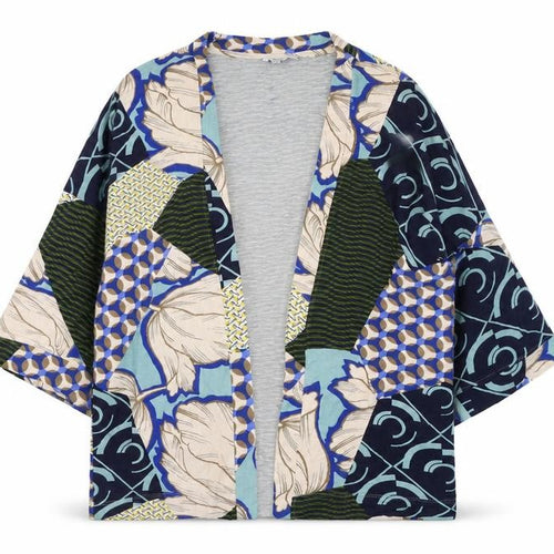 NEXT Womens Multicoloured Round Neck Geometric Viscose Cardigan Jumper Size M