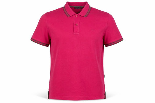 Front view of Mexx men’s pink cotton polo, size S, collared button