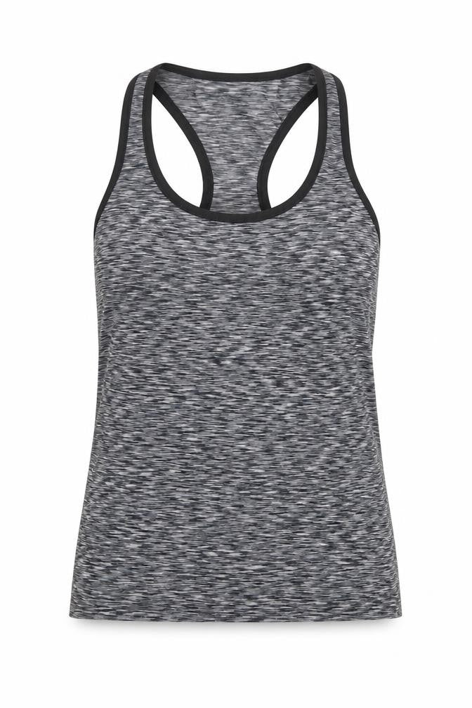 Front view of Marks & Spencer women’s grey polyester pullover tank, size S, scoop neck pullover