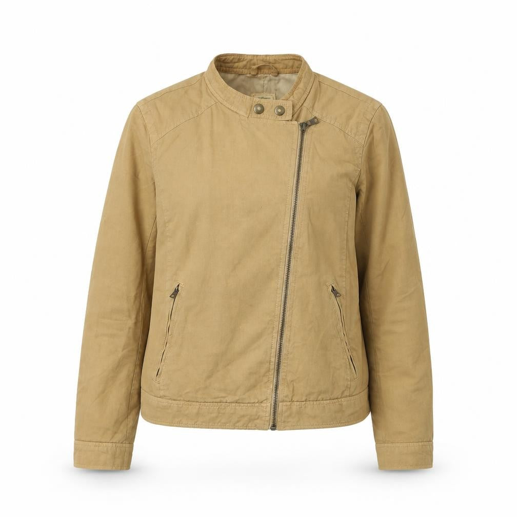 Front view of Gap women’s brown jacket, size S, zip