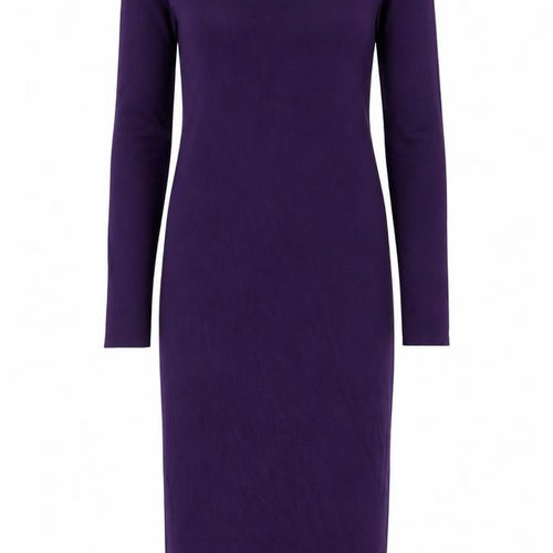 Oasis Womens Purple  Viscose Pencil Dress  Size S  Round Neck Pullover