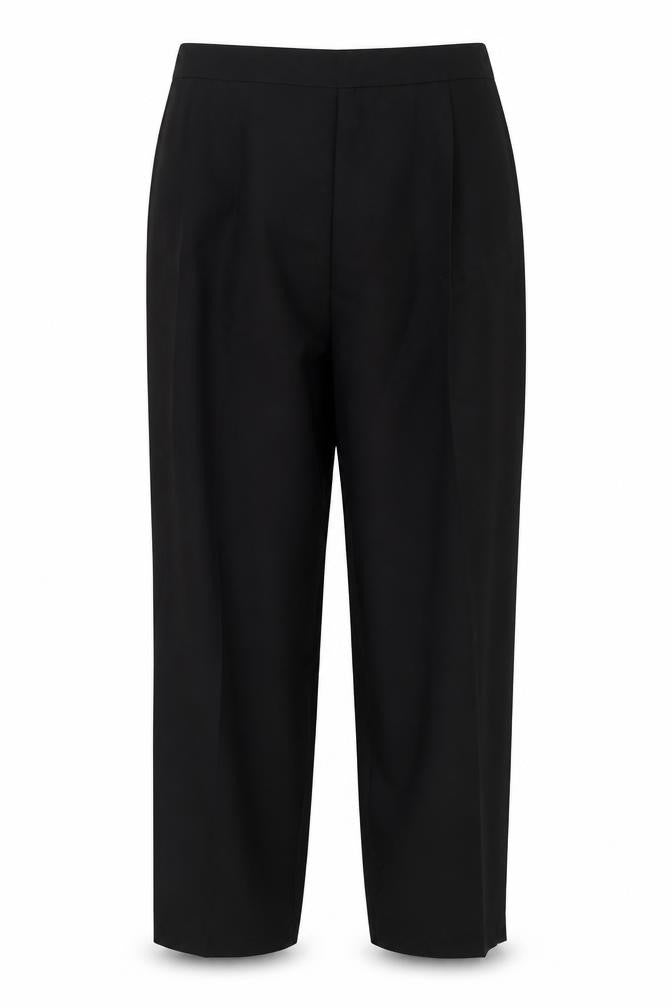Preworn Womens Black  Polyester Trousers  Size 30 in L25 in Regular