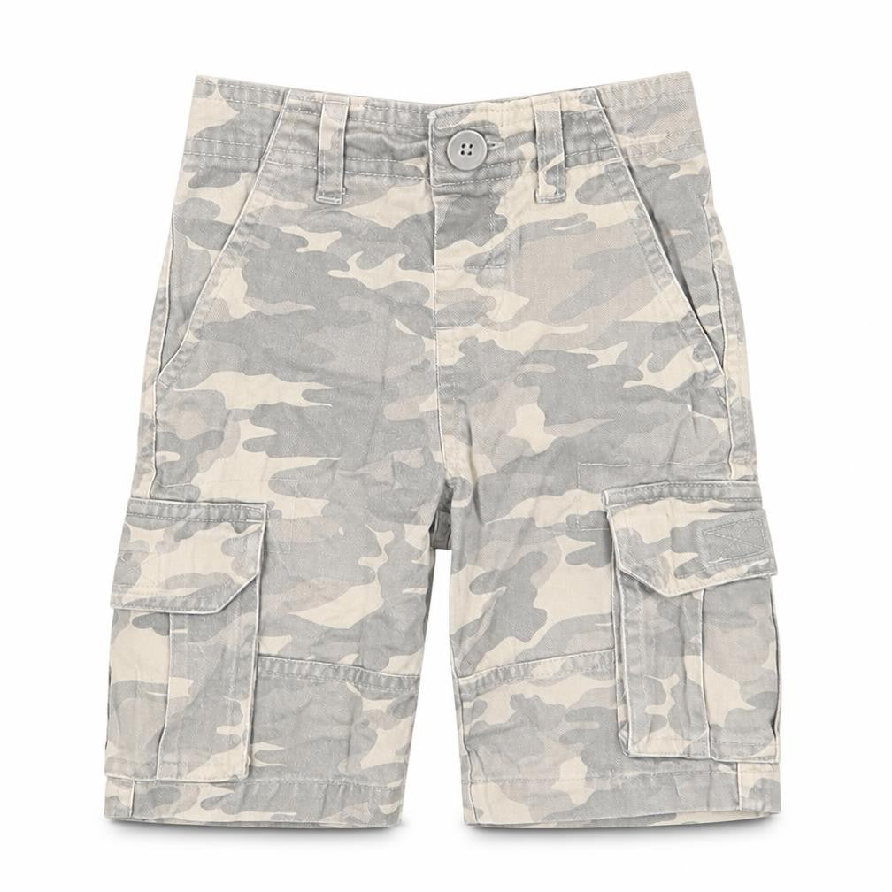 Marks and Spencer Boys Green Camouflage Polyester Cargo Trousers Size 12-18 Months  Button