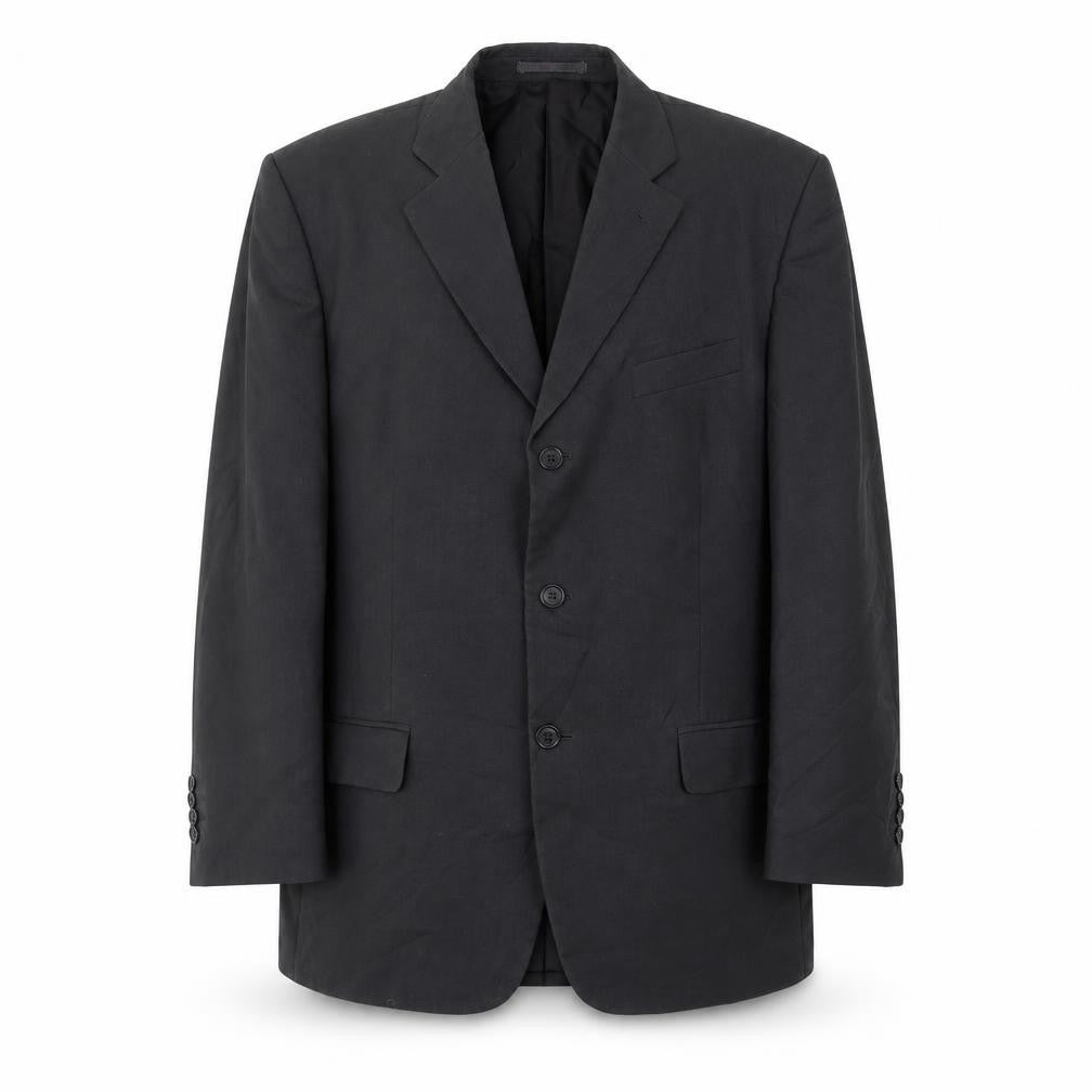 Front view of Knight & Asprey men’s grey polyester jacket suit jacket, size L