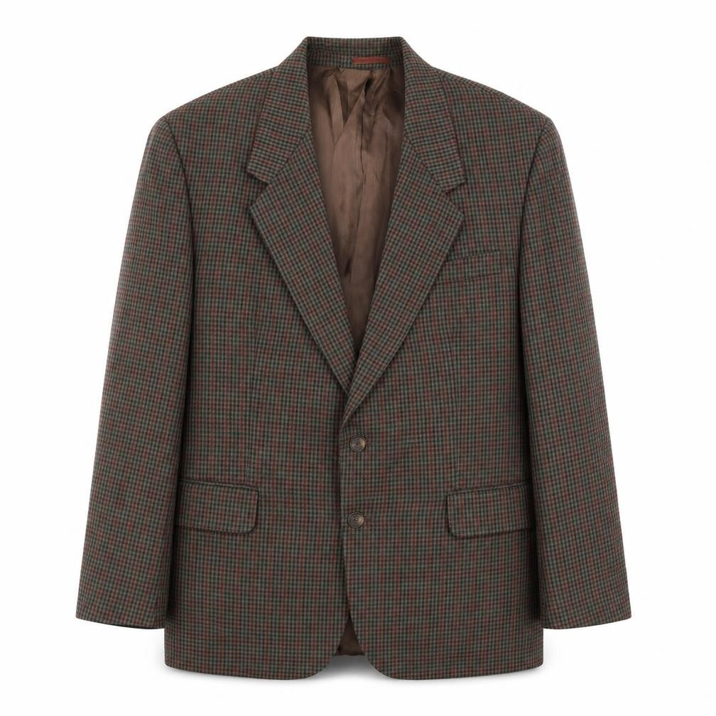Front view of Princeton men’s brown polyester jacket suit jacket, size L