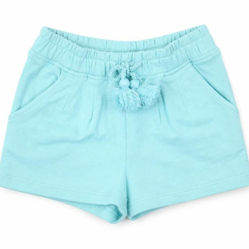 Marks and Spencer Baby Blue  Cotton Cropped Trousers Size 18-24 Months  Drawstring