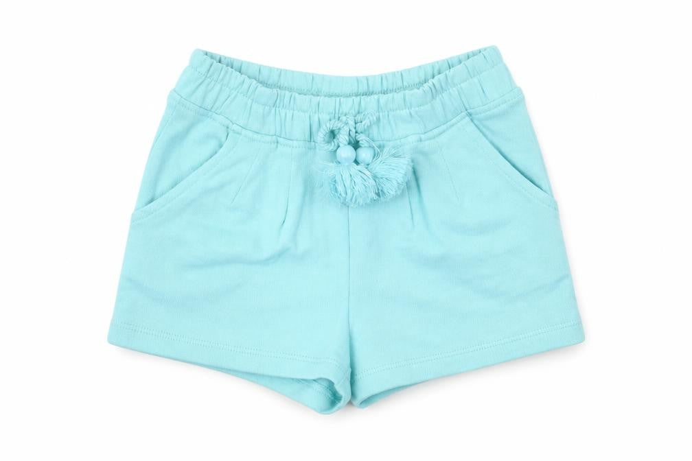 Marks and Spencer Baby Blue  Cotton Cropped Trousers Size 18-24 Months  Drawstring