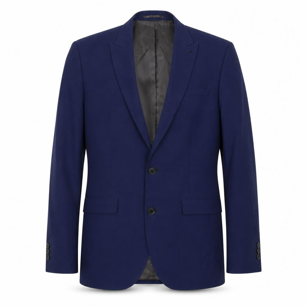 Front view of Next men’s blue polyester jacket suit jacket, size 38