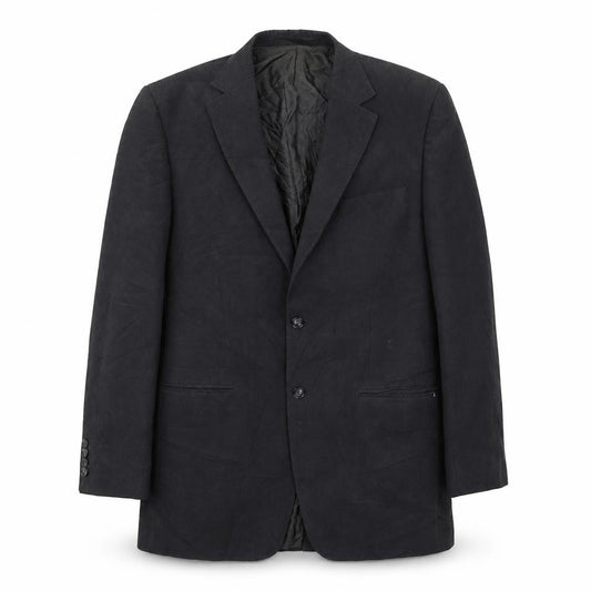 Front view of Marks & Spencer men’s grey polyester jacket suit jacket, size 38