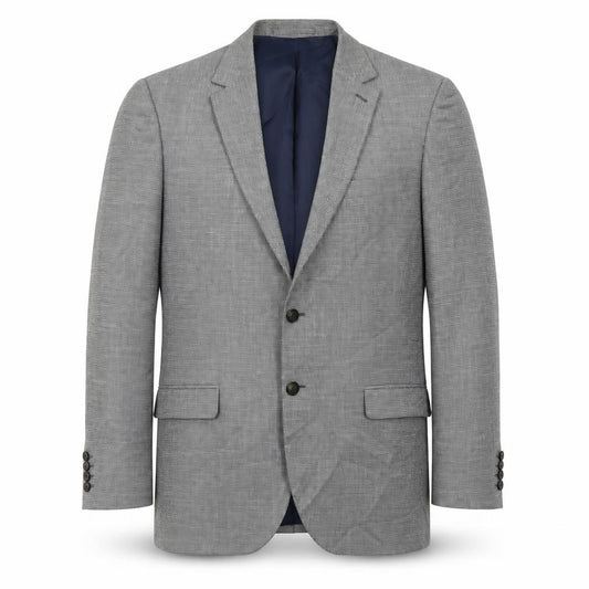 Front view of Marks & Spencer men’s grey polyester jacket suit jacket, size 42