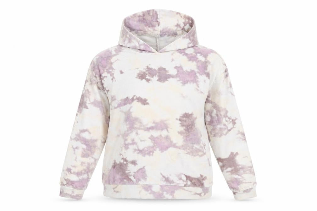 Front view of Jeff & Co women’s multicoloured polyester pullover hoodie, size UK 10, pullover