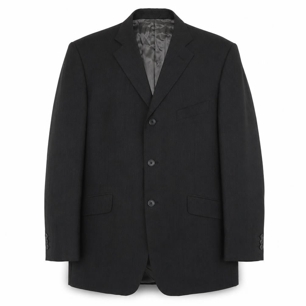 Front view of Marks & Spencer men’s grey polyester jacket blazer, size 42