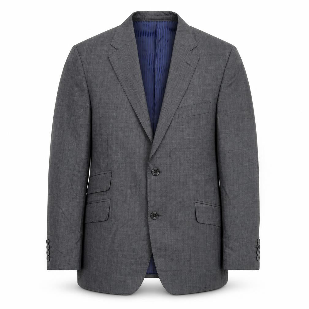 Front view of Marks & Spencer men’s grey wool jacket blazer, size 40