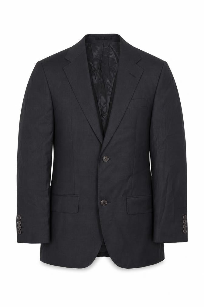 Front view of Lanificio men’s grey wool jacket blazer, size 36