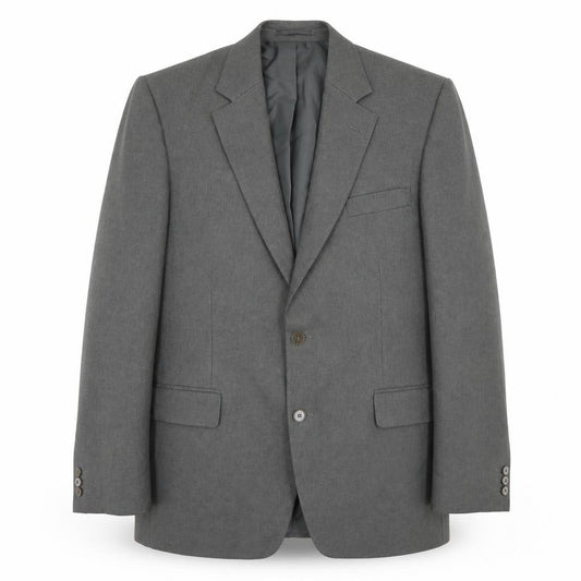 Front view of Pinstripe men’s grey polyester jacket blazer, size 44