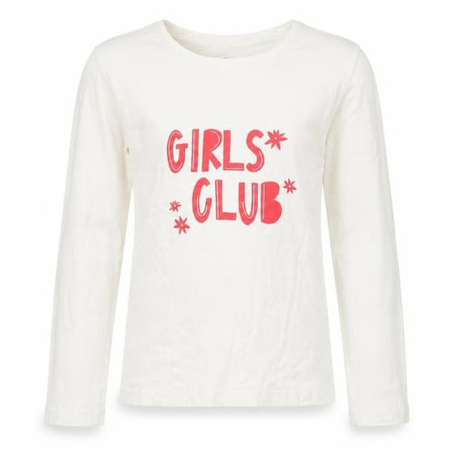 RTR Girls White  Cotton Pullover T-Shirt Size 5 Years Crew Neck  - Girls Club