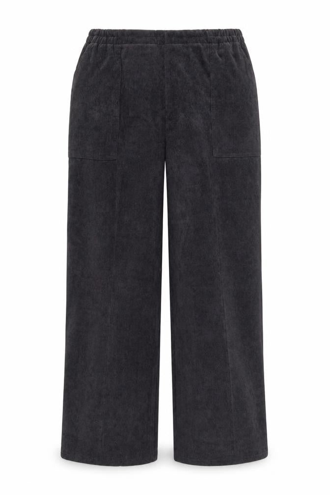 Front view of Afibel women’s purple polyester trousers, size UK 10, 25-inch leg regular