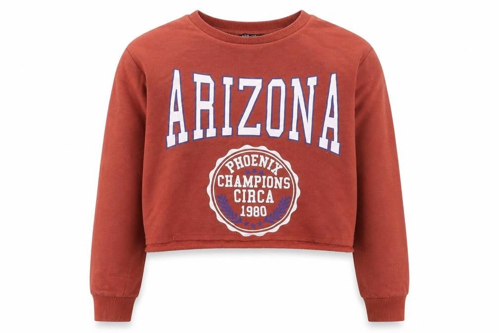 New Look Girls Brown  Cotton Pullover Sweatshirt Size 14-15 Years  Pullover - Arizona