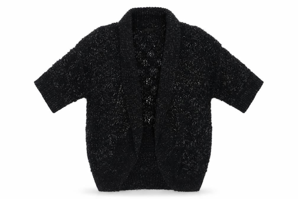 George Womens Black V-Neck  Acrylic Cardigan Jumper Size 8