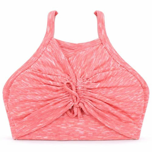 Missy Empire Womens Pink  Polyester Cropped Tank Size 10 High Neck